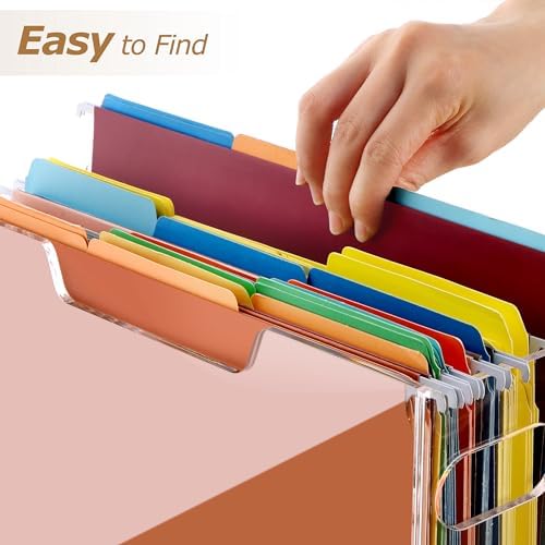 Acrylic File Folder Organizer, Letter Size Hanging File Organizer - Image 5