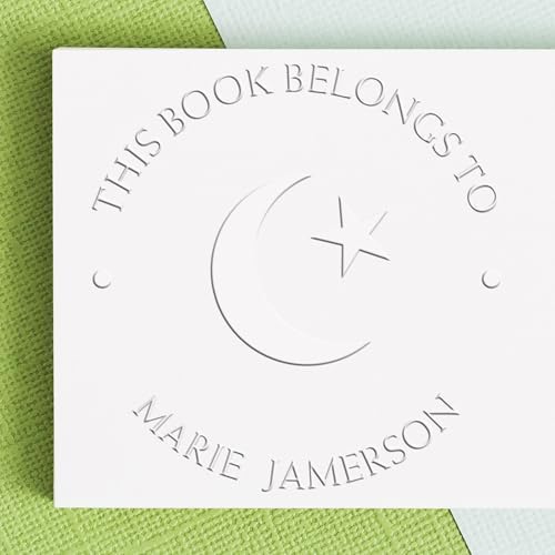 Custom Made Hybrid Inspiring Star Crescent Library Embosser - Personalized Return Book Embossing Seal for Islamic Event Organizers - Customized Home Embossing Seal for Books, Documents, and Stationery - Image 6