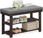 SONGMICS Bamboo Shoe Bench, 3-Tier Shoe Rack, 11.9 x 28.3 x 19.2 Inches by SONGMICSbySONGMICSHOME