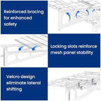 FLEXIMOUNTS 2-Pack 2x4ft Garage Shelving with Hooks, 600lbs Load, White - Image 5
