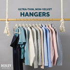 DEILSY™ Non-Velvet Thin Hangers Space Saving Ivory Hangers 50 Pack - Image 2
