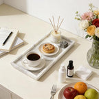 Natural Marble Vanity Bathroom Tray, 12 x 6 Inch Home Decor - Image 5