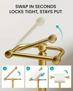 Brushed Gold Toilet Paper Holder Stand Freestanding, Weighted Base, 22 in - Image 4