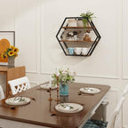 Hexagon Shelves for Wall, Decorative Hexagon Floating Shelves - Image 6