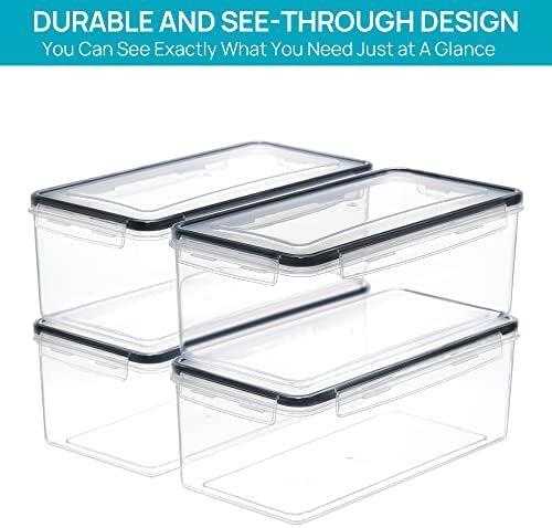 Vtopmart Pasta Storage Containers, 4 Pack, 3.2L Airtight Canisters - Image 5