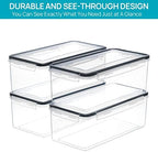 Vtopmart Pasta Storage Containers, 4 Pack, 3.2L Airtight Canisters - Image 5