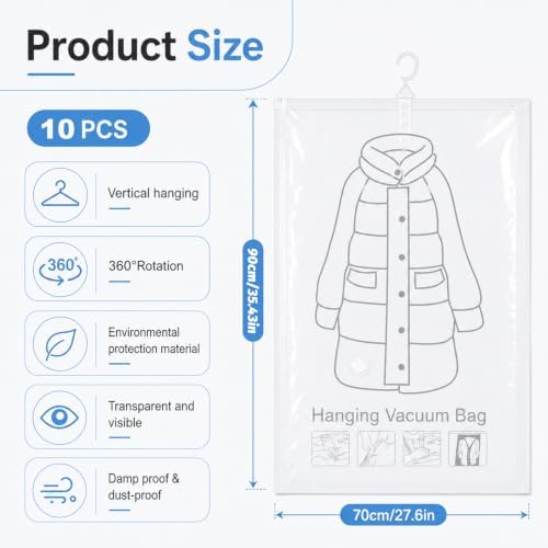 10 Pack Hanging Vacuum Sealer Storage Bags - Image 2
