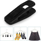 Tinfol 80pc Velvet Hanger Clips, Black Pants Velvet Clips, Large Opening Clothes Pin Hanger Clip, Strong Finger Flocked Clip Perfect for Slim-line Clothes Velvet Hangers - Image 6
