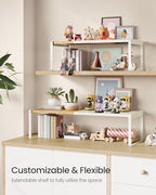 SONGMICS HOME Spice Rack, Expandable Cupboard Shelf Orgnizer,Bamboo - Image 4