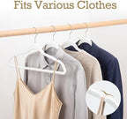 HOUSE DAY White Velvet Hangers 60 Pack, Premium Non Slip Clothes Hanger - Image 4