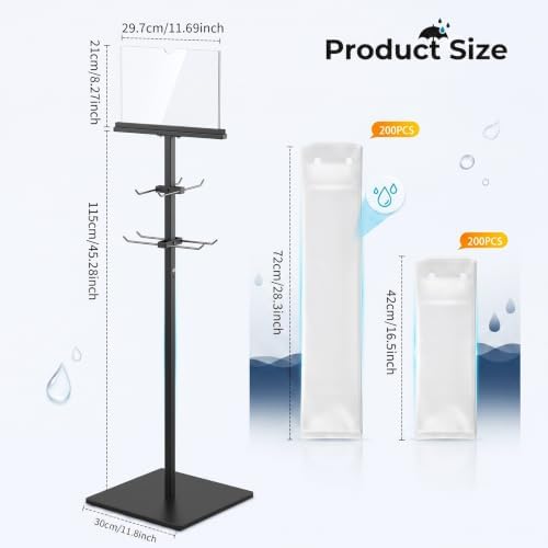 Wet Umbrella Stand with Free 400 Bags, 43" Metal Holder - Image 2