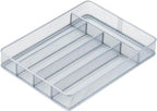Honey-Can-Do KCH-02154 Steel Mesh 5-Compartment Cutlery Utensil Organizer, Silver (Pack of 6) by Honey-Can-Do