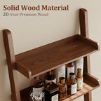 Over The Toilet Storage Shelf Wood, 3-Tier Above Toilet Organizer Rack, Freestanding Above Toilet Shelf for Bathroom, Laundry, Space Saver, Walnut Color. - Image 5