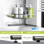 Standing Corner Shower Caddy - Rustproof Bathroom Shower Stand Shelf - Image 6