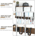 Broom and Mop Organizer Wall Hanging with Cleaning Supplies Organizer, Dark - Image 6