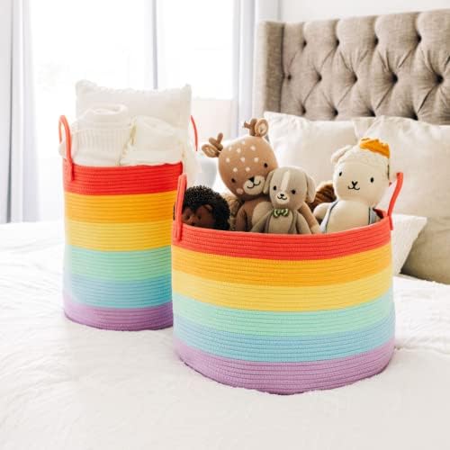 OrganiHaus Rainbow Laundry Basket & Hamper, Nursery Playroom 52L - Image 6