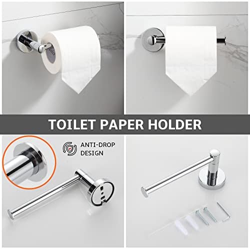 BGL Bathroom Hardware Set Chrome Bathroom Accessory Set Towel Bar 8 Pieces Set - Image 4