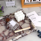 Marble Bathroom Vanity Tray, Calacatta Viola, 12"x 8" x1.2" - Image 3