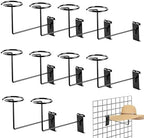 Gridwall Display Hat Retail - 10pcs Hat Helmet Rack Gridwall Accessories for Retail Store Garage(Black) by YMOBBU