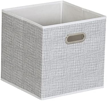 Household Essentials White Mix Set of 6 Open Fabric Cube Storage Bins, 11 x 11 - Image 4