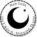 Ethereal Crescent Custom Pre-Inked Stamp for Home Address - Personalized Mailing Stamp, Ideal for Islamic School Teachers, Custom Made Mailing Stamp, 1-5/8 Size, & Portable, Easy to Use - Image 4