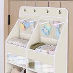 Univivi Upgraded Over the Door Organizer for Baby Nursery, Beige, 6-Shelf - Image 4