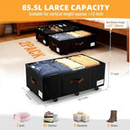 Under Bed Storage with Wheels, Dorm Room Organizer for Clothes Shoes Toys - Image 6