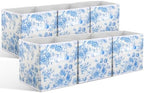 Geelin 6 Pcs Blue Floral Cube Storage Bins 11 Inch Storage Basket by Geelin