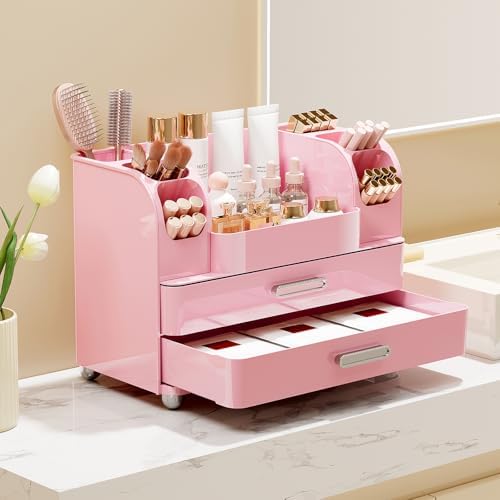 UFORU Makeup Organizer Countertop with 2 Large Drawers for Vanity Bathroom - Image 2
