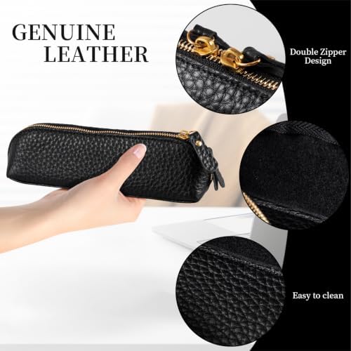 Gexmil Genuine Leather Pen Case, Hand-made Stationery Bag for Work Office - Image 5