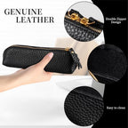 Gexmil Genuine Leather Pen Case, Hand-made Stationery Bag for Work Office - Image 5