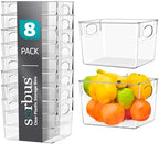Sorbus Fridge Organizers and Storage, Clear Plastic Bins (Medium, 8 Pack) by Sorbus