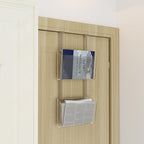 2 Tier Clear Acrylic Wall Hanging File Organizer Over the Door File Holder - Image 3