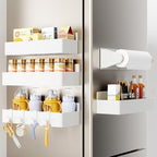 Mystozer Magnetic Spice Rack for Refrigerator White, 5 Pack by Mystozer