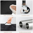 STORAGE MANIAC 4 Section Laundry Sorter Rolling Laundry Hamper, Label Black - Image 5