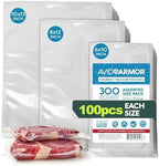 Avid Armor 300 CT Chamber Vacuum Sealer Bags for USV32 – Assorted Sizes (6x10", 8x12", 10x13"), BPA-Free, Reusable, for Food Storage, Sous Vide, and Freezer Preservation by AvidArmor