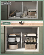Under Sink Organizers and Storage,Expandable under cabinet organizer Shelf - Image 6