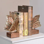 Vintage Brown Butterfly Bookends,Resin Book Ends for Shelves,Heavy Duty Decorative Bookends,Creative Book Stopper Holder Decor for Desk Home Office,Shelf Decoration,Gifts for Mother's Day - Image 4