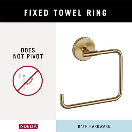 Delta Hand Towel Holder | Square Champagne Bronze Ring for Hanging Towels in Kitchen, Bathroom | Trinsic Accessories - Image 3