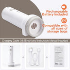 40 Pack Vacuum Storage Bags with Rechargeable Electric Air Pump - Image 6