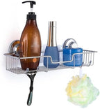 iPEGTOP L-4 Strong Suction Cup Shower Caddy Bath Shelf Storage, Combo Organizer Basket for Shampoo, Soap, Conditioner, Razor Bathroom Accessories - Rustproof Stainless Steel, Chrome - Image 4