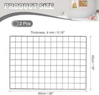 PATIKIL 18"x26" Wire Grid Panel, 2 Pack Board Photo Pictures Memo Display Grid Panels Hanging Organizer Wall Decorative Panel for Home Office Wedding, Black - Image 3