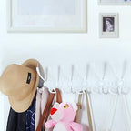 WEBI Coat Rack Wall Mount Long,8 Tri Hooks for Hanging Coats,30 inch Hook Rack,Hook Rail,Coat Hanger Wall Mount for Clothes,Jacket,Hats,White,2 Packs - Image 6