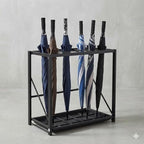 Folding Umbrella Storage Stand Rack Holder Organizer Free Standing Industrial Umbrella Rack for Entryway Home Commercial Office Hotel Entry Hallway Patio Décor with Removable Drip Tray by GLGLOBALLIFE--Abrandthatyoucantrust