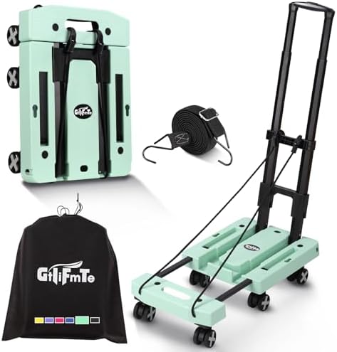 GtIiFmTe Foldable Hand Truck, Lightweight Luggage Cart for Airport Car Seat by GtIiFmTe