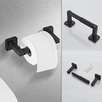 Matte Black Bathroom Hardware Set 8 Pieces,Towel Bar Set Stainless Steel Wall Mounted, Includes 16In Hand Towel Bar, Towel Ring, Robe Towel Hooks,Toilet Paper Holder, Bathroom Towel Rack Set… - Image 6
