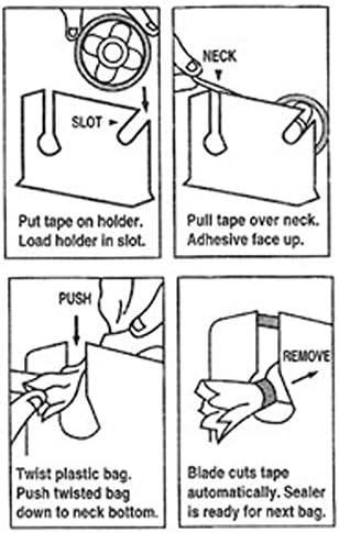 LEM Products Poly Bag Tape Machine with Tape (Pack of 6) - Image 2