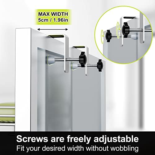 Orimade Over the Door Shower Caddy Adjustable 5 Tier Silver Grey,Bathroom Hanging Organizer Shelf Rustproof with 4 Hooks,Shower Basket with Soap Holder and Suction Cup - Image 6