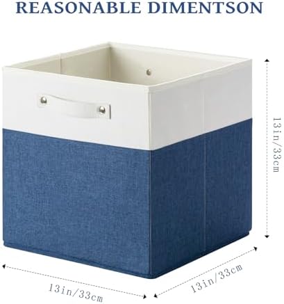 FinishingBo 13x13x13 Storage Cube Bins 4 Pack, Cube Shelf Baskets - Image 3