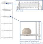 REGILLER 6 Wire Shelving Steel Storage Rack Adjustable Unit Shelves for Laundry Bathroom Kitchen Pantry Closet(White,11.7" D x 16.8" W x 63" H) - Image 7
